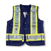 Gilet de géomètre 100% polyester de couleur marine